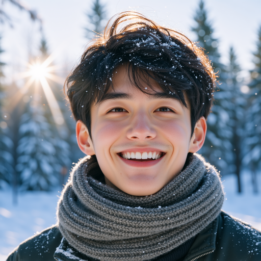 二十五岁左右男性头像，表情阳光，穿着时尚服装，眼神自信，体现恋爱成功的喜悦